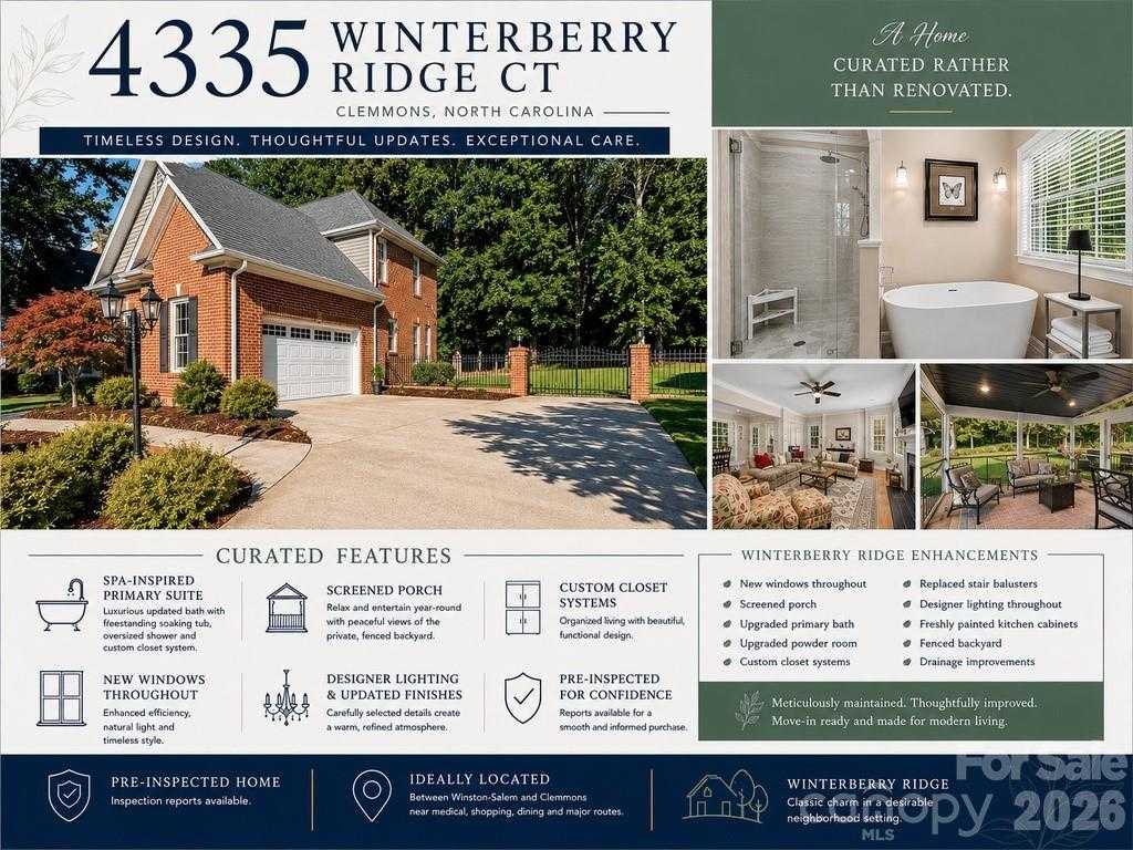 4335 Winterberry Ridge Court Winston Salem North Carolina United States, for Sale, residential,  , The Headley Group Realty
