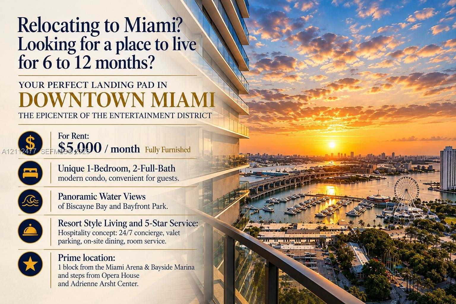 Street information unavailable  APT 2314 Miami Florida United States, for Rent, residential, Sandra Benkahla, The 305 Agency